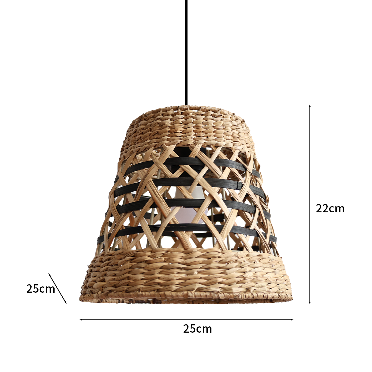 Handwoven Paper Rope Pendant Light  Bohemian Rustic Charm