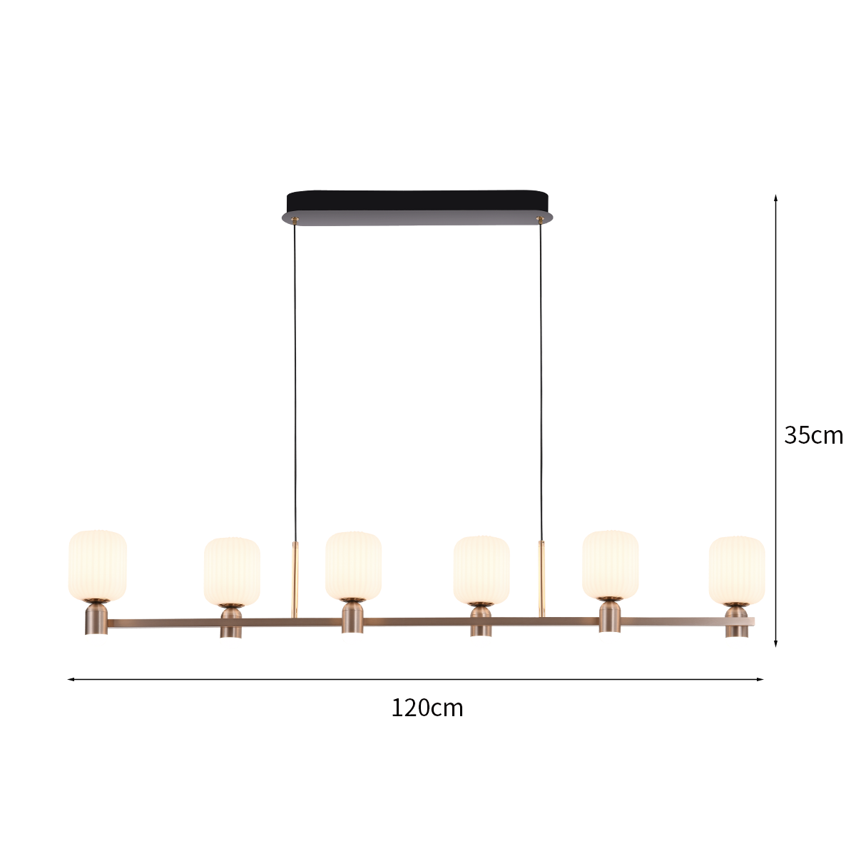 Modern Minimalist Luxury Bronze Chandelier with Acrylic Shades