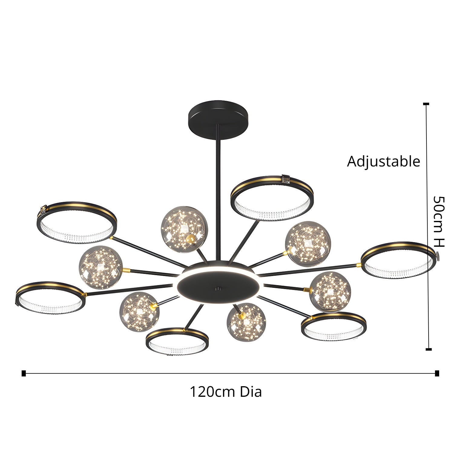 Stylish Simple Creative Personalized Full Star Ceiling Light