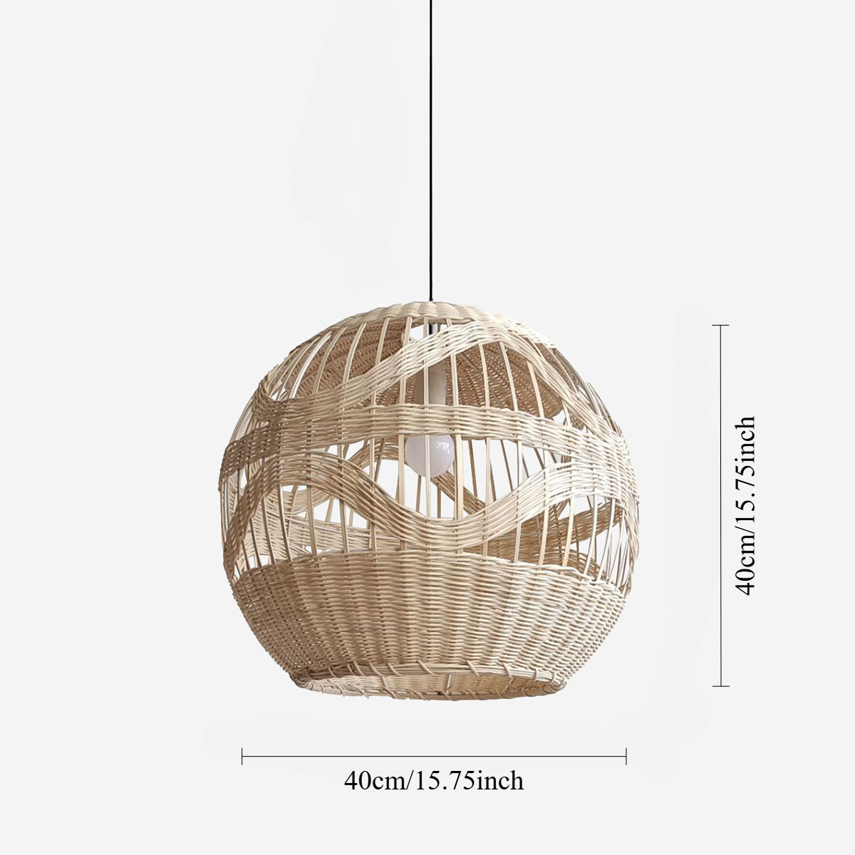 Boho-Chic Handcrafted Rattan Pendant Light with Warm Ambient Glow