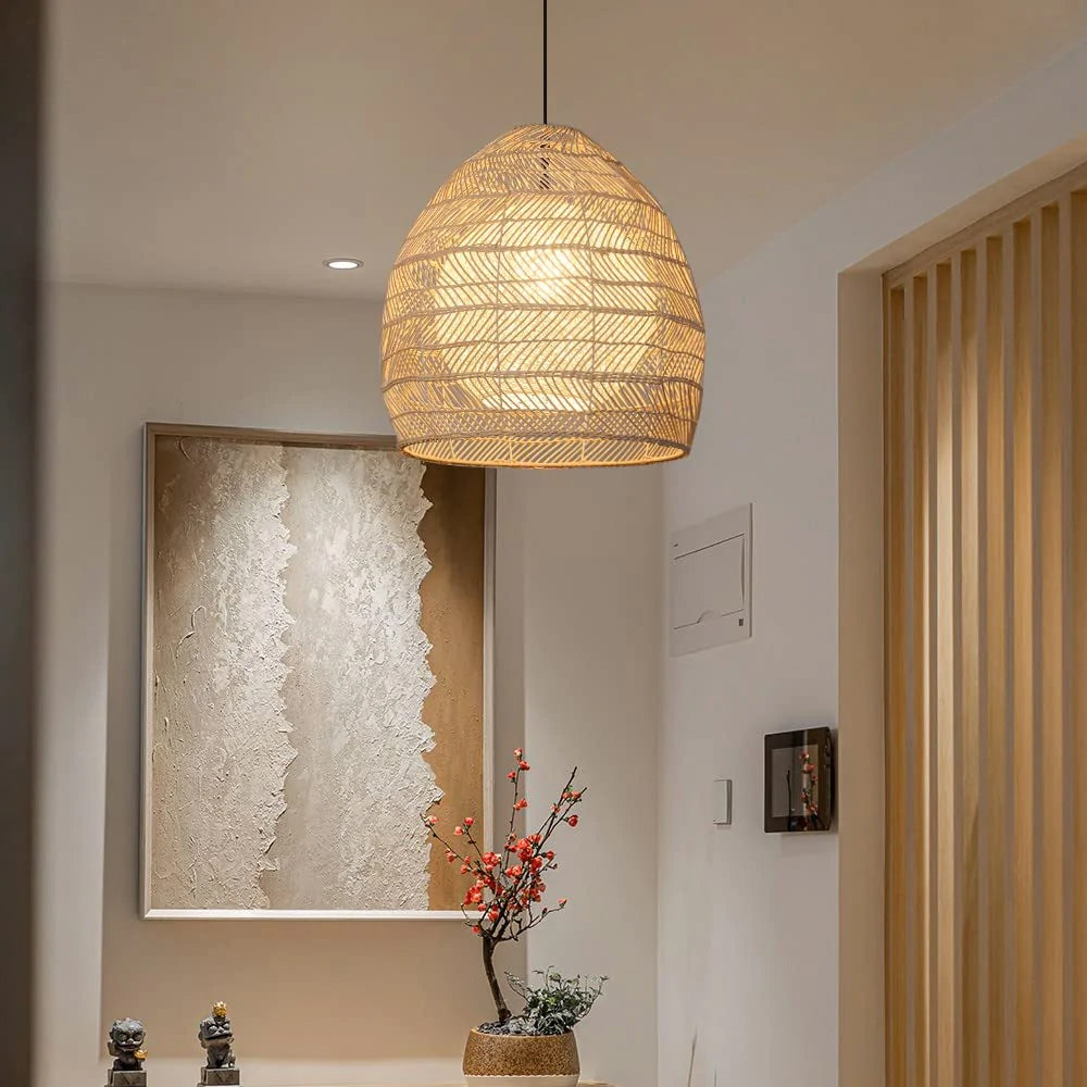 Rattan Art Pendant Light Hanging Decor Rustic Style(Version A)