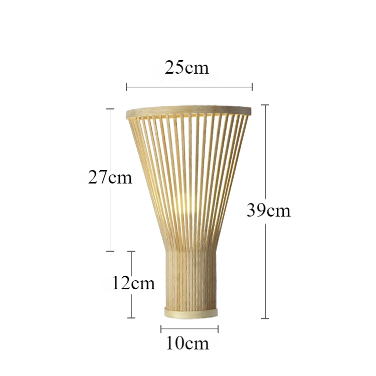 High-Quality Bamboo Craft Vase-Shaped LED Wall Light