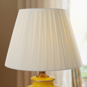Close-up detail of Yellow-Single Bird Chinoiserie Hand-Painted Ceramic Table Lamp table