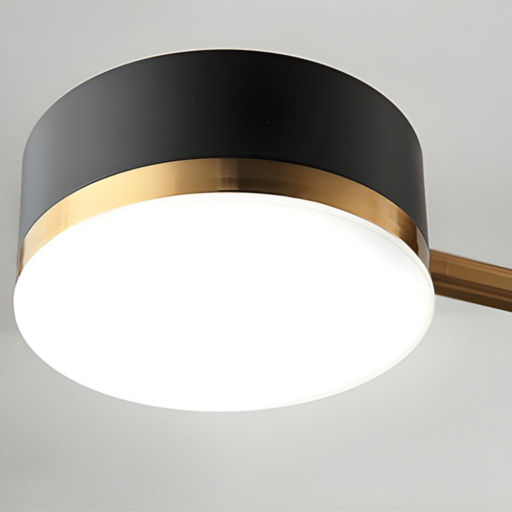 Metal Black And Gold Ceiling Light with LED Bulbs