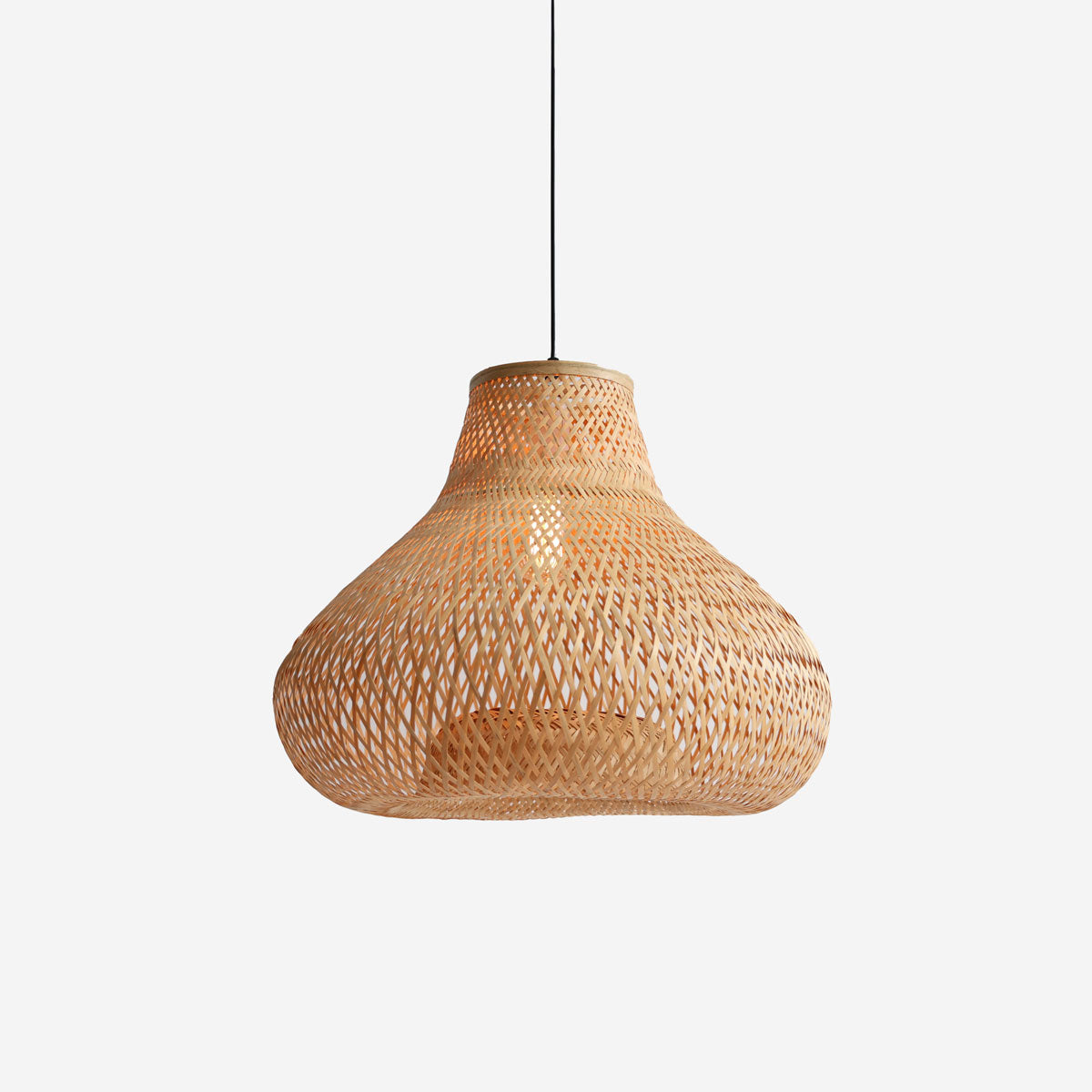 Distinctive Handcrafted Bamboo Gourd Decorative Pendant Light