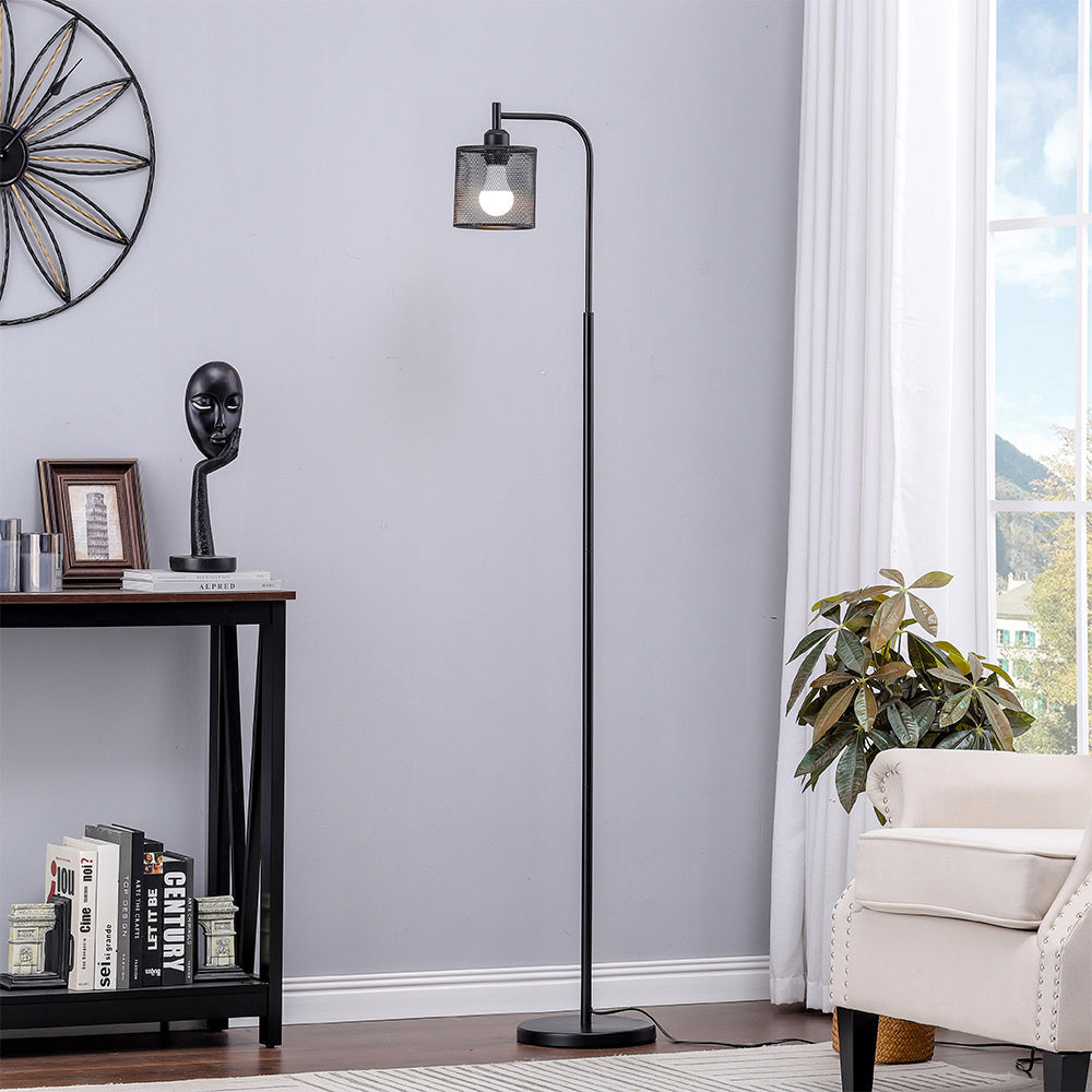 Modern Industrial Style Black Metal Floor Lamp