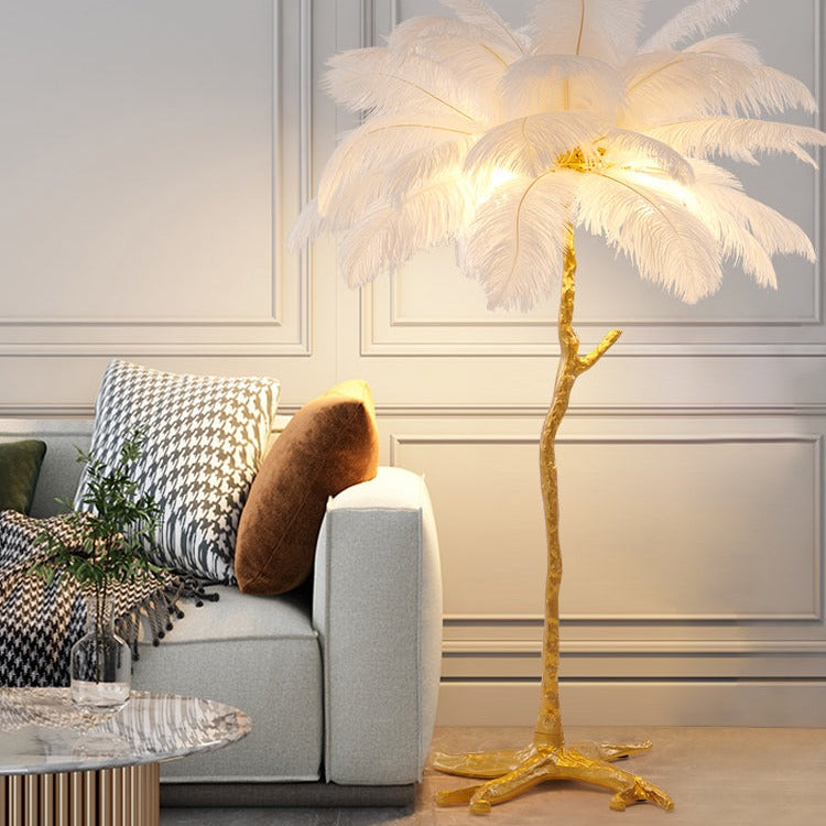 LED Romantic Feather Decorative Floor Lamp