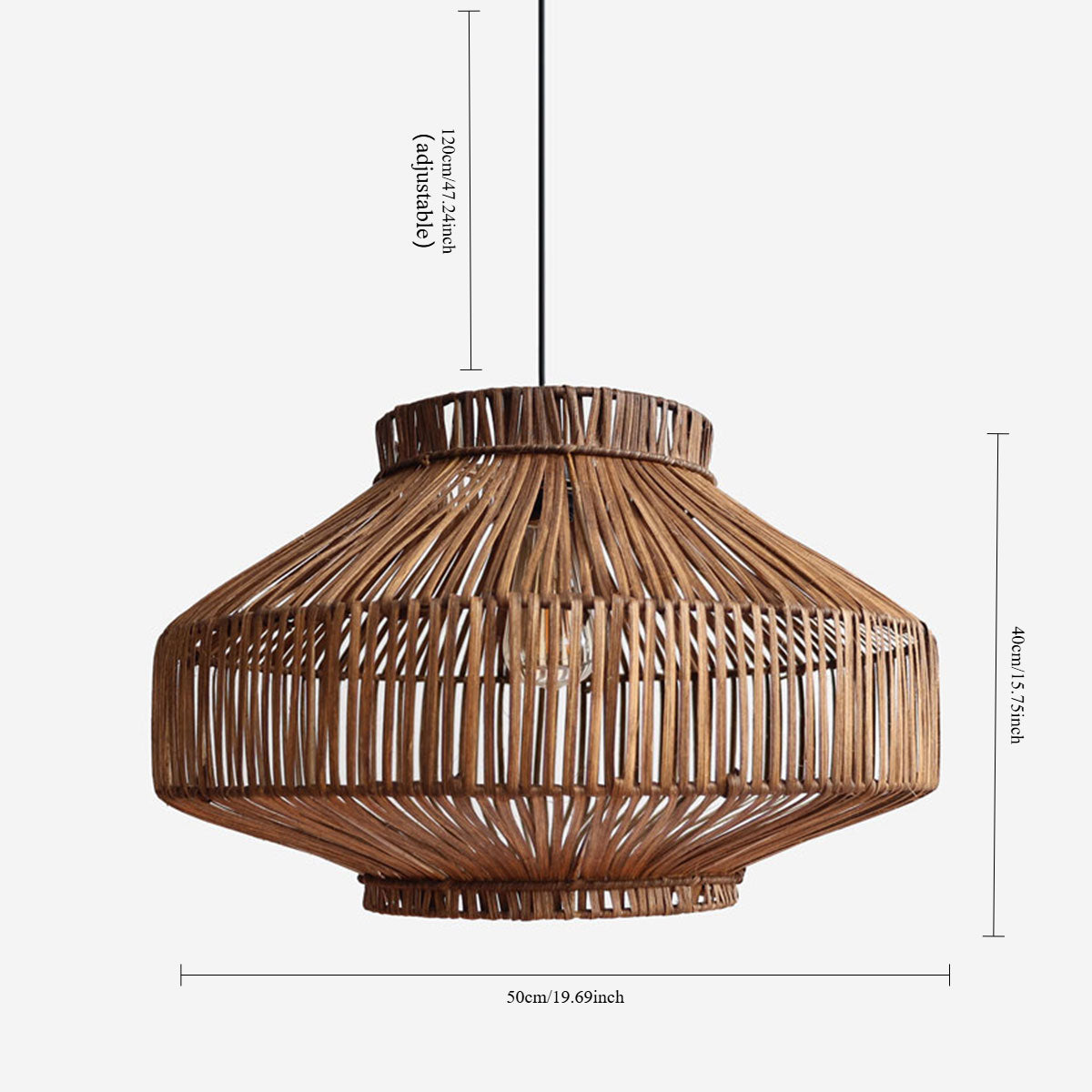 Natural Woven Rattan Pendant Light for Modern Boho Interiors