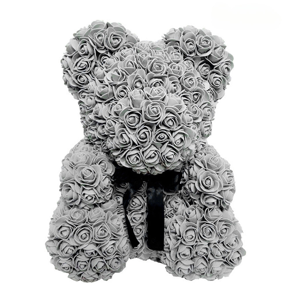 ‍Simulation Foam Forever Rose Teddy Bear Gift Box-Grey (100% off)
