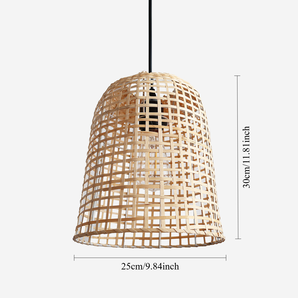 Eco-Friendly Natural Woven Bamboo Pendant Light for Cozy Ambiance