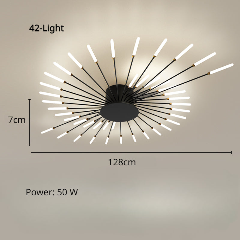 Modern Creativity LED Semi Flush Mount Metal Ceiling Light