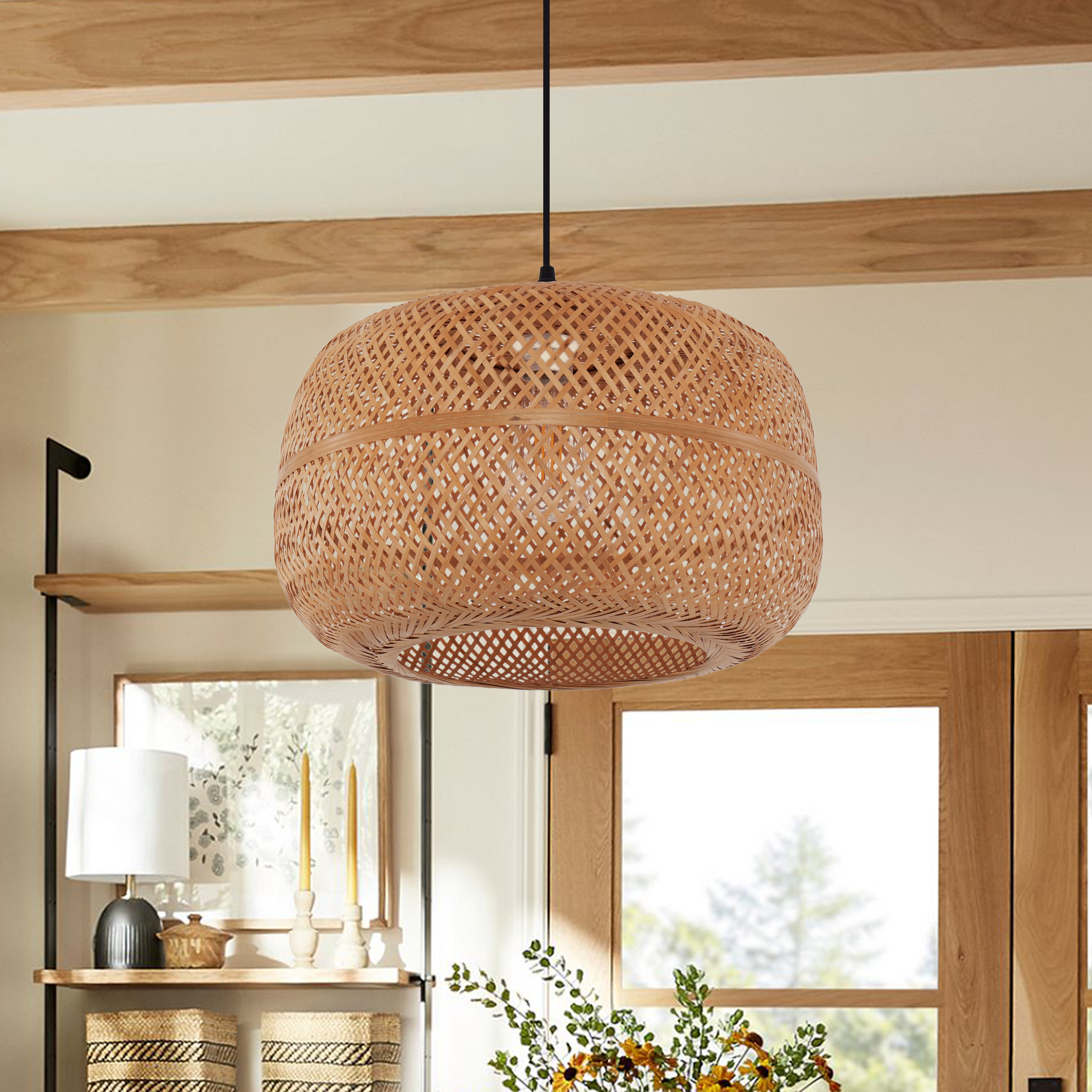 bamboo pendant light