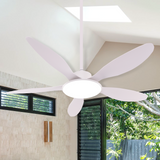 Low-Noise 5-Blade Ceiling Fan Light with Adjustable Speeds & Timer Feature
