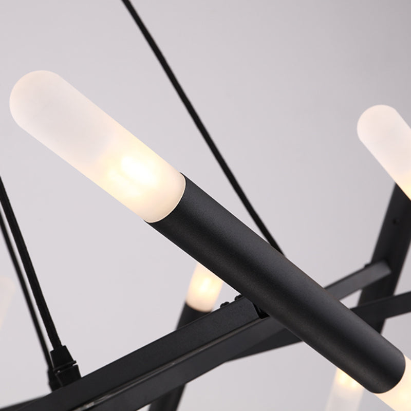 LED Modern Geometric Chandelier Creative Illumination for Contemporary Spaces