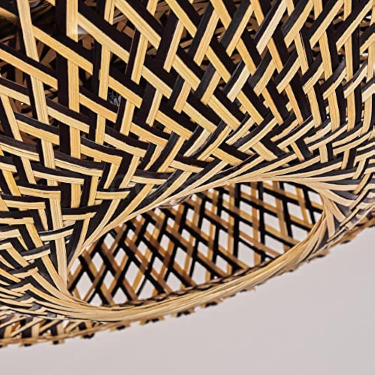 Bamboo Radiance Handwoven LED Ceiling Light