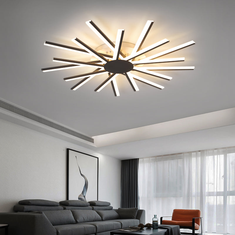 Modern Stylish Acrylic Semi Flush LED Ceiling Light