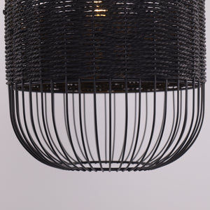 Glyph-Industrial Black Pendant Light for Kitchen & Dining Room pendant light in a home interior