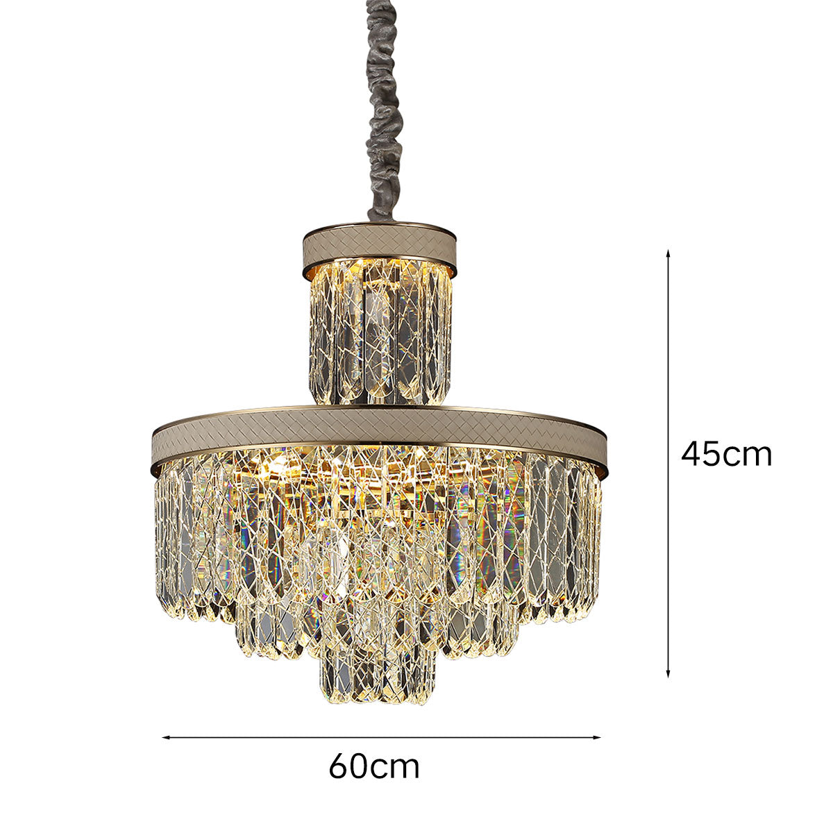 Golden Crystal Radiance Dimmable Pendant Light