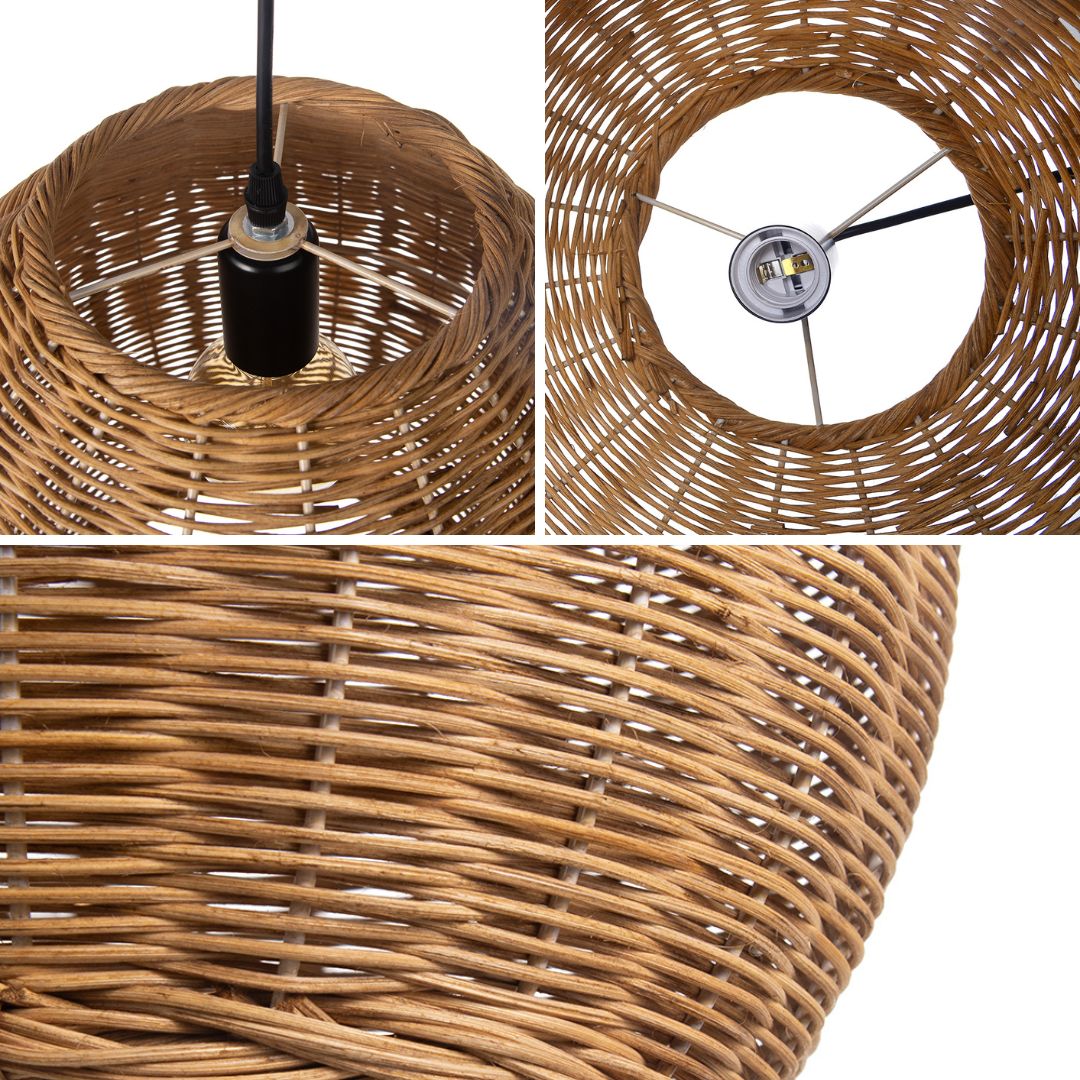 Earthy Elegance LED Handwoven Rustic Pendant Light