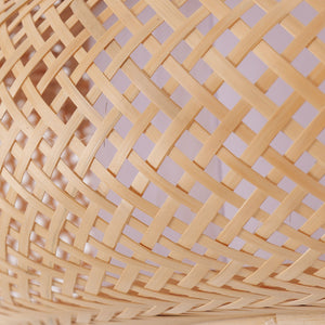 Close-up detail of Lutta-Natural Bamboo LED Pendant Light for Kitchen Islands pendant
