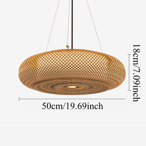 Size chart for Lutta-Natural Bamboo LED Pendant Light for Kitchen Islands pendant