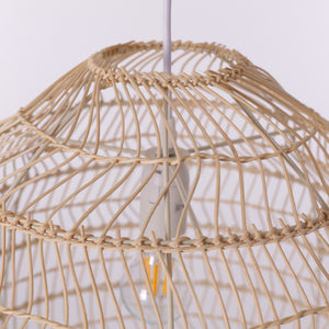 Natural Rattan Pendant Light Handwoven Ceiling Lamp for Kitchen & Dining pendant light in a home interior