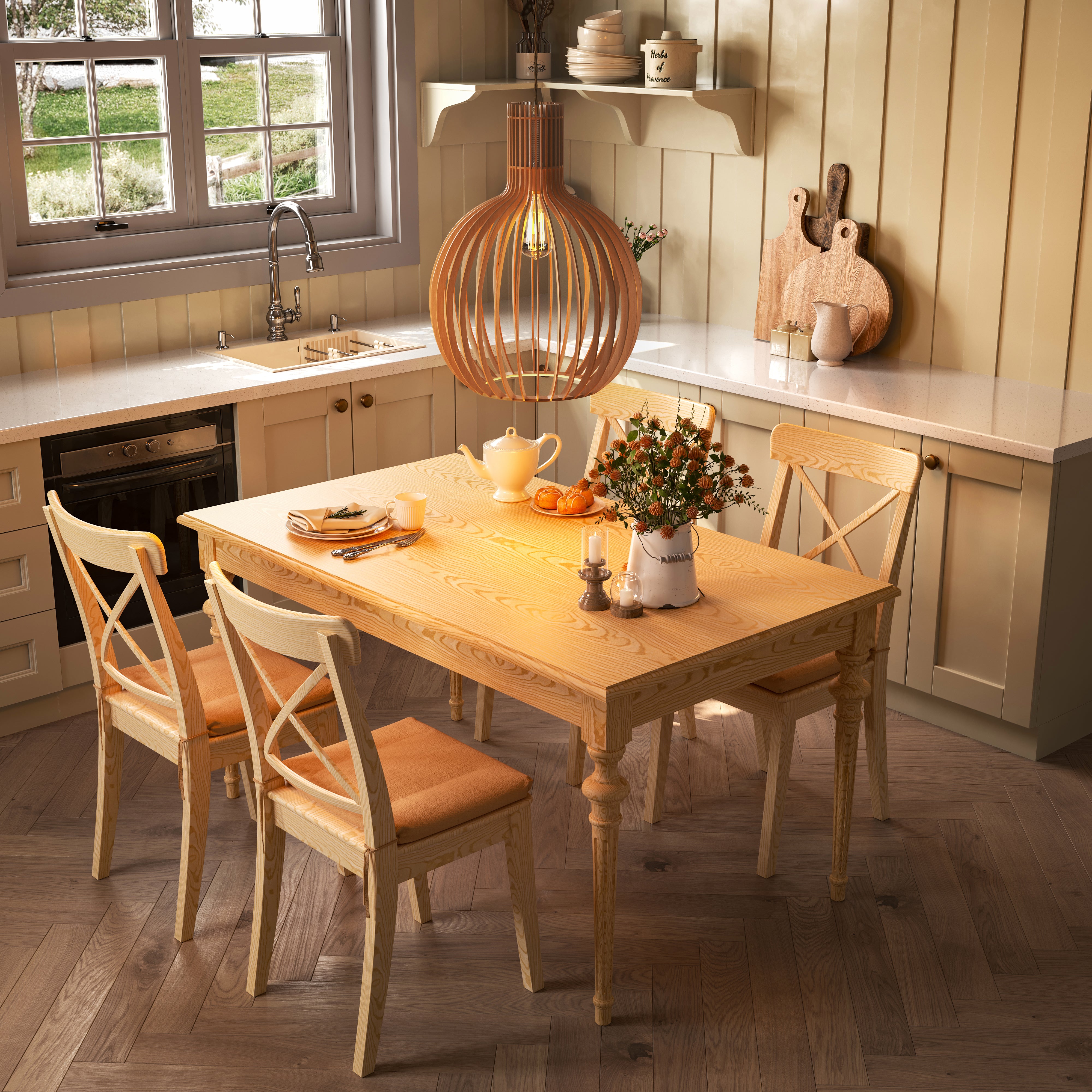 Shadome-Pendant Lights for Kitchen – Tonka Scandinavian LED Wood Pendant pendant light in a home interior