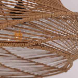 Spiral Rattan Pendant Light – Handwoven Celling Lighting for Dining Room pendant light in a kitchen island