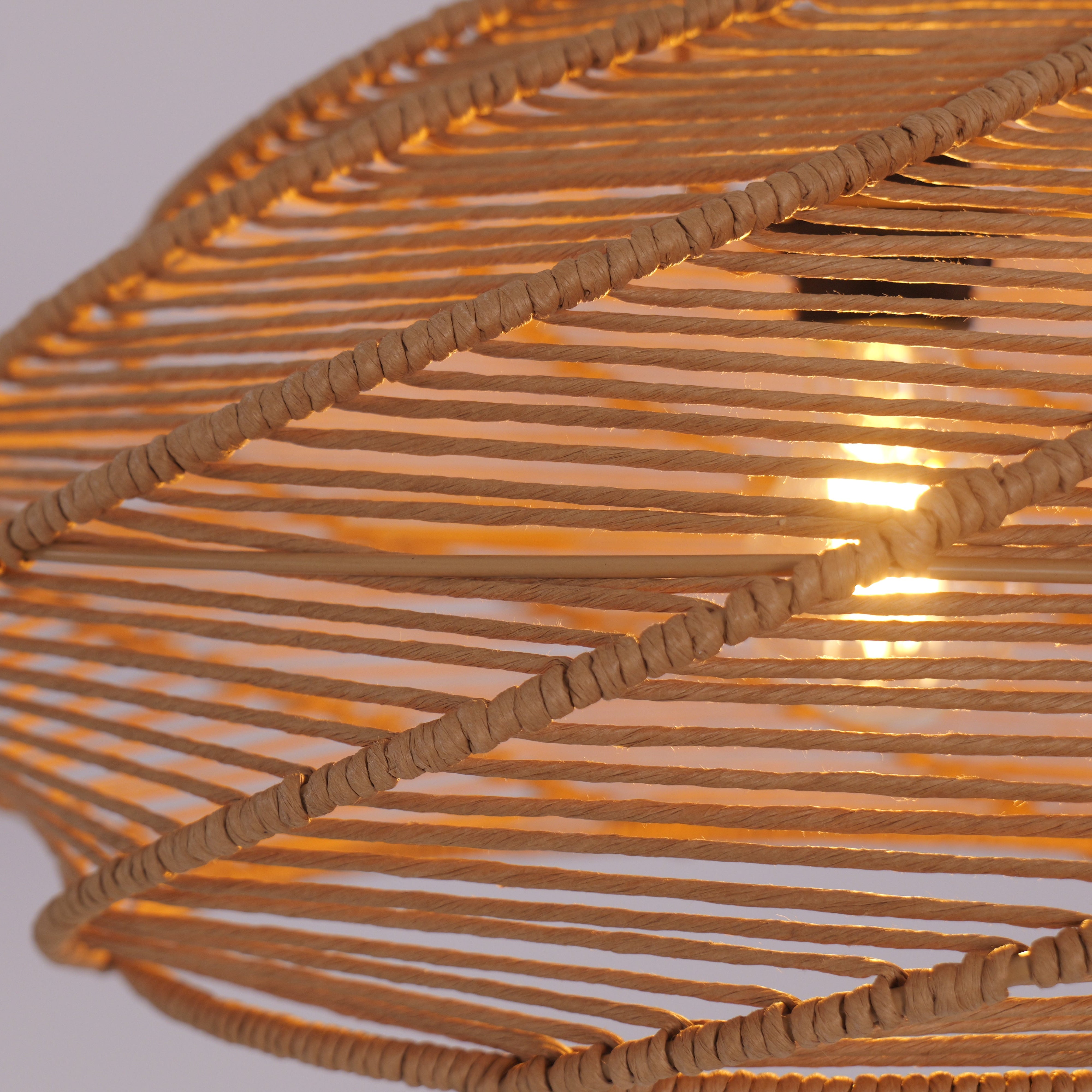 Spiral Rattan Pendant Light – Handwoven Celling Lighting for Dining Room pendant light in a kitchen island