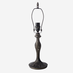 Bronze style Tiffany table lamp base and pull chain without the stained glass shade