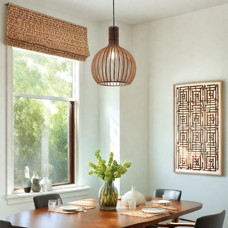 Scandinavian LED Wood Pendant Light for Modern Interiors