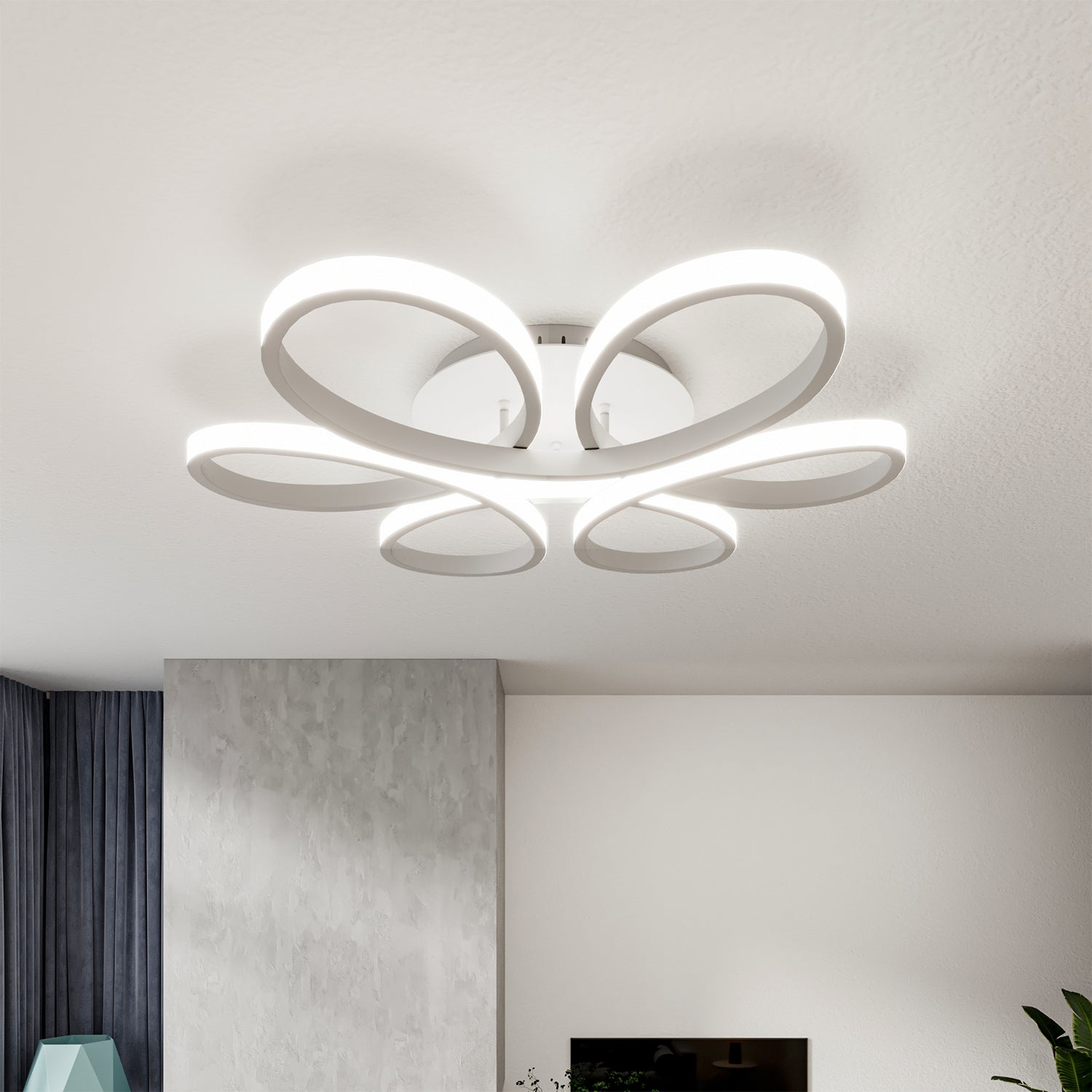 Modern Acrylic Petal LED Kitchen Ceiling Lights