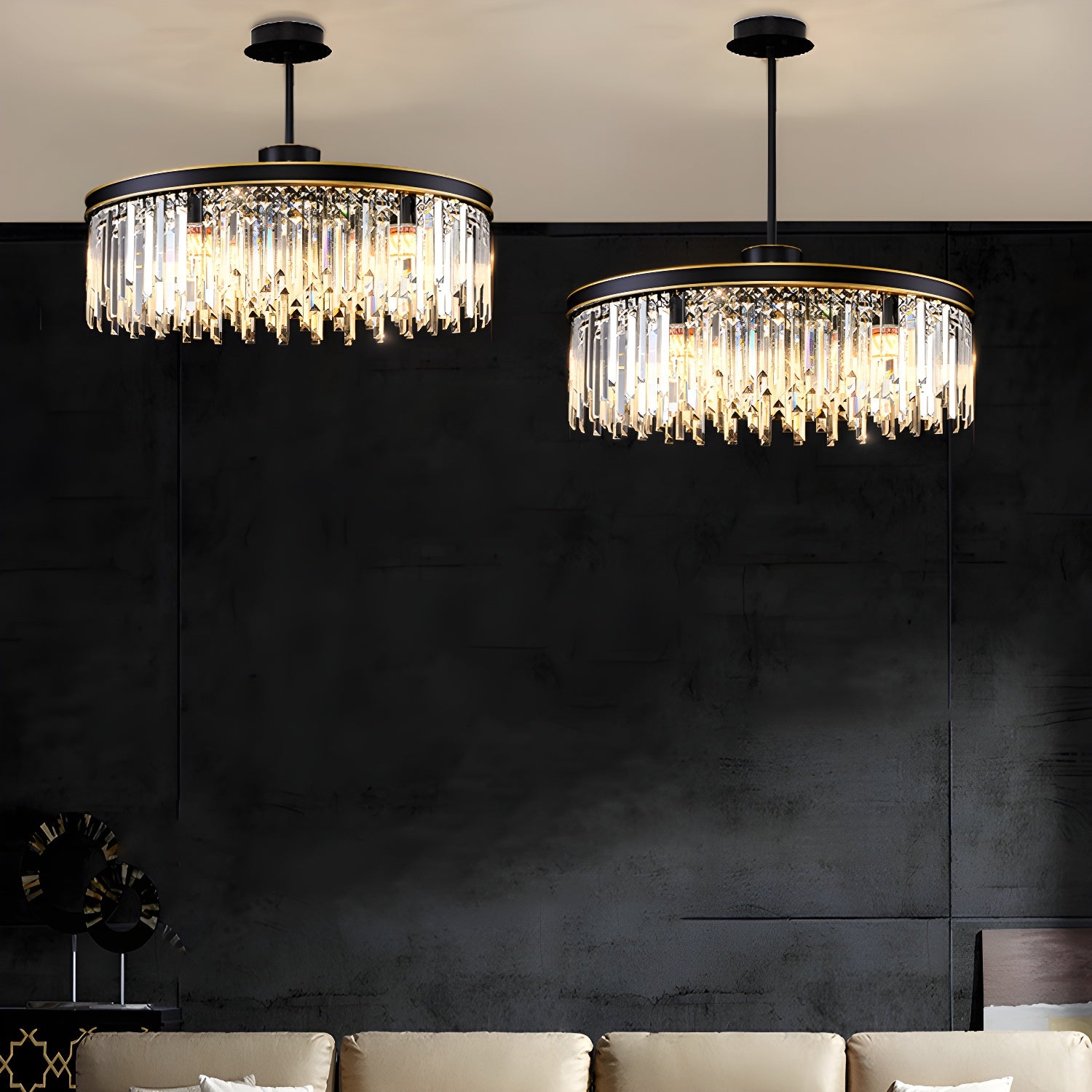 Modern Luxurious Pendant Light with Crystal Shade