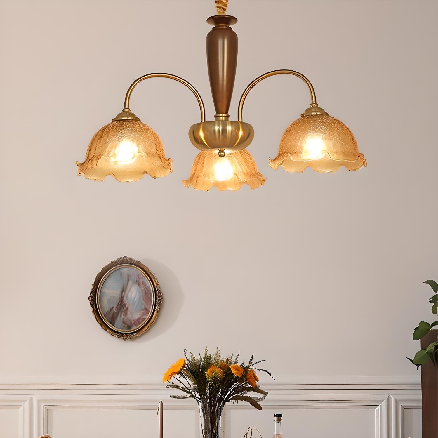 Vintage Adjustable Design Glass Pendant Light Fixtures