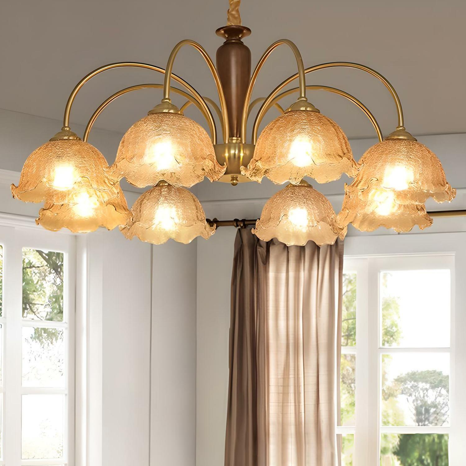 Vintage Adjustable Design Glass Pendant Light Fixtures