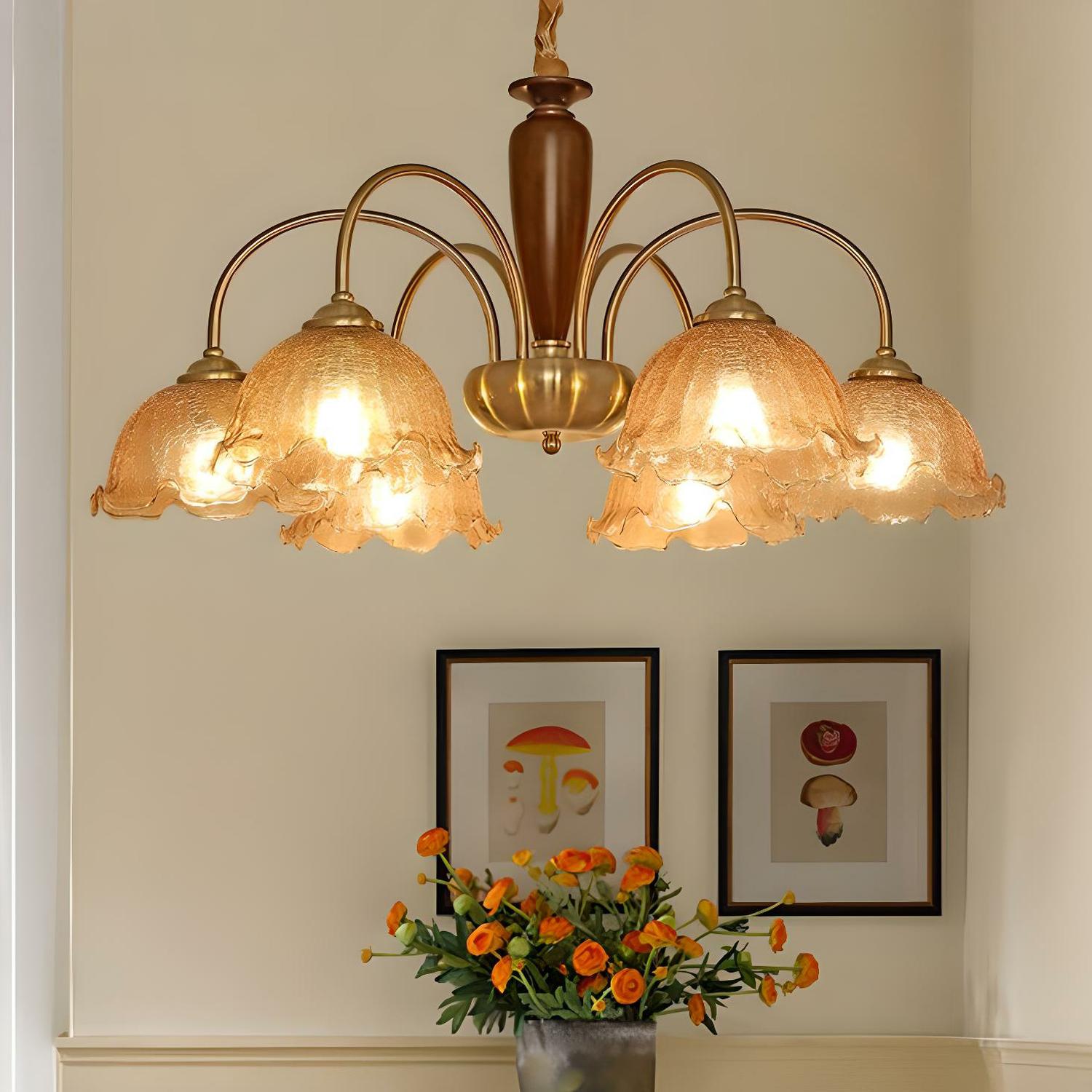 Vintage Adjustable Design Glass Pendant Light Fixtures