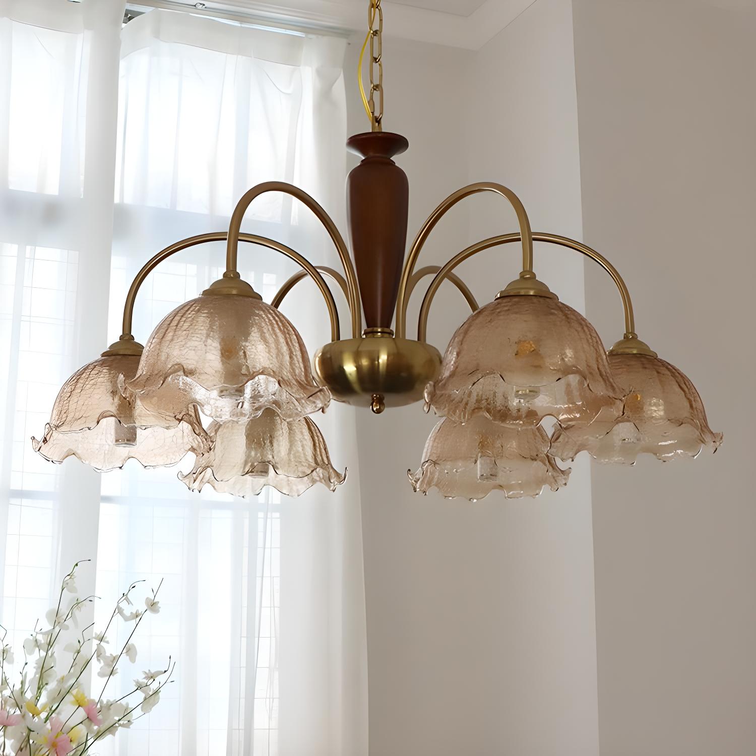 Vintage Adjustable Design Glass Pendant Light Fixtures