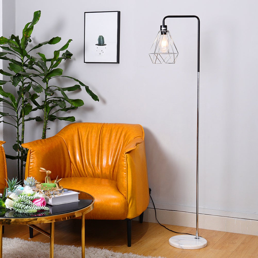 Modern Floor Lamp with Marble Base - Dimmable