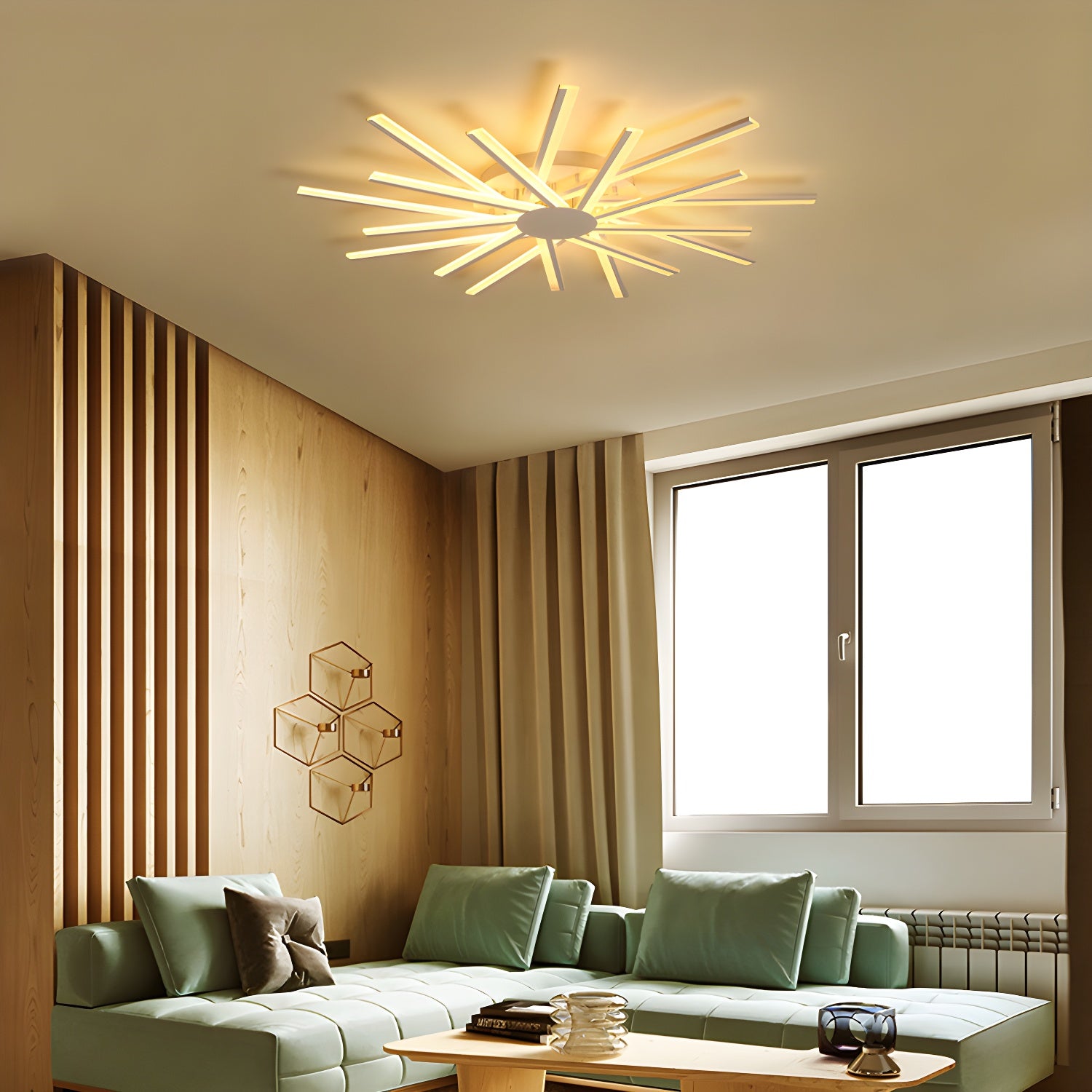 Modern Stylish Acrylic Semi Flush LED Ceiling Light