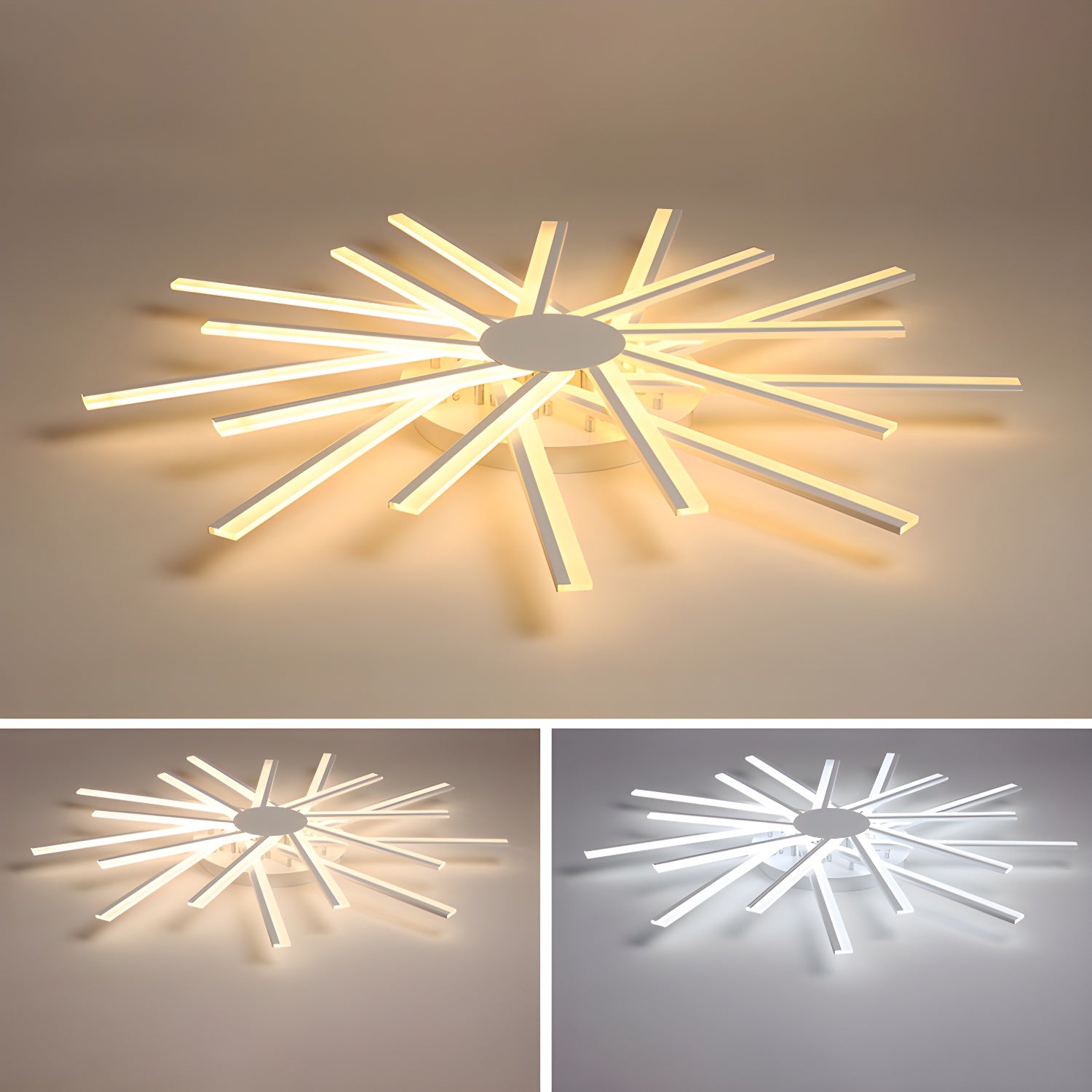 Modern Stylish Acrylic Semi Flush LED Ceiling Light