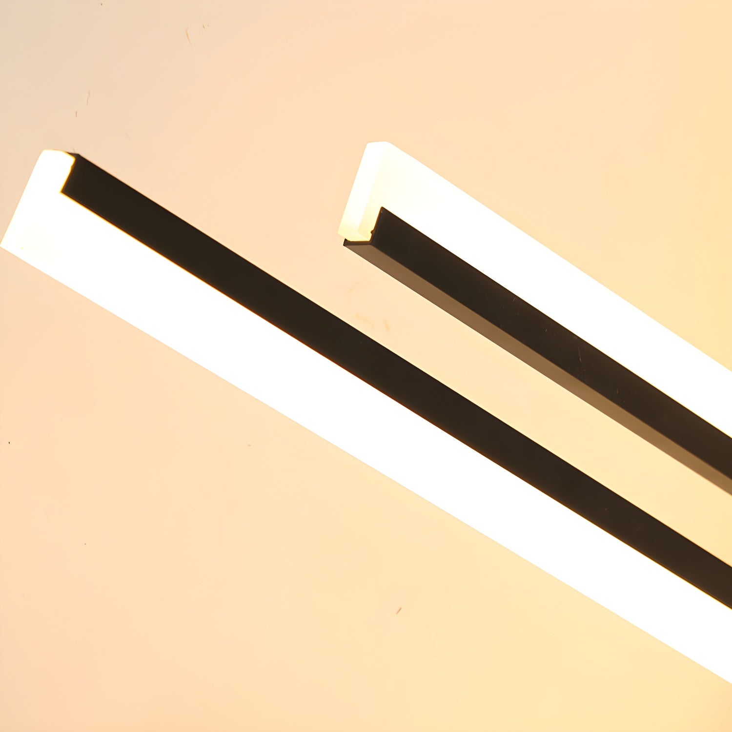 Crossed Line Modern Flush Mount Ceiling Light in Black/Gold