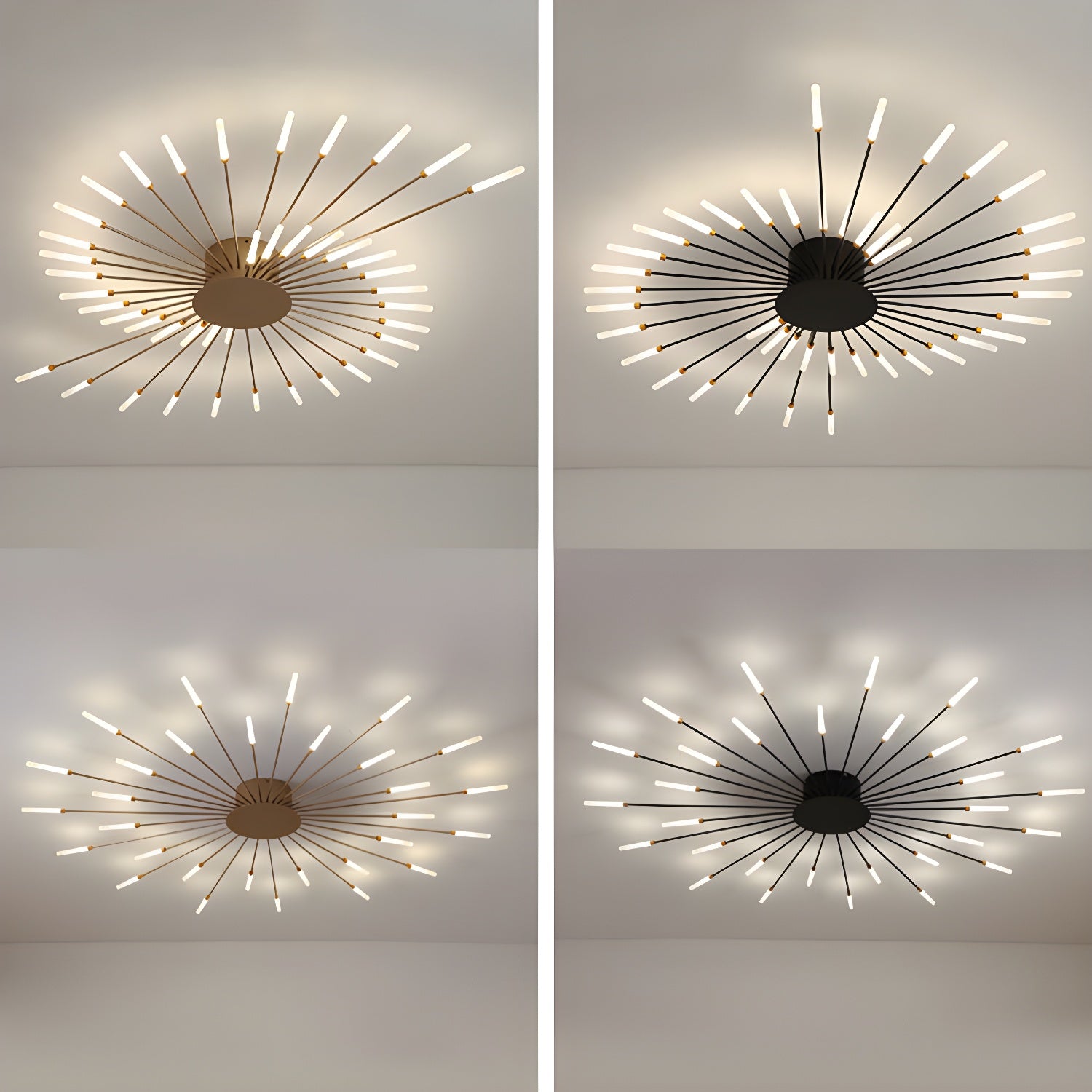 Modern Creativity LED Semi Flush Mount Metal Ceiling Light