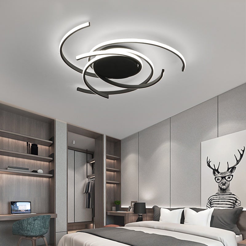 Spiral Modern LED Semi-Flush Ceiling Light Dimmable/Non-Dimmable