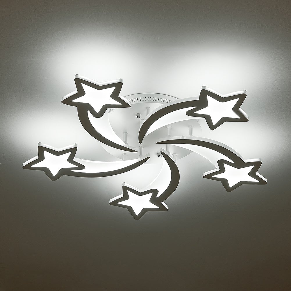 Modern LED Ceiling Light with Star Lampshades