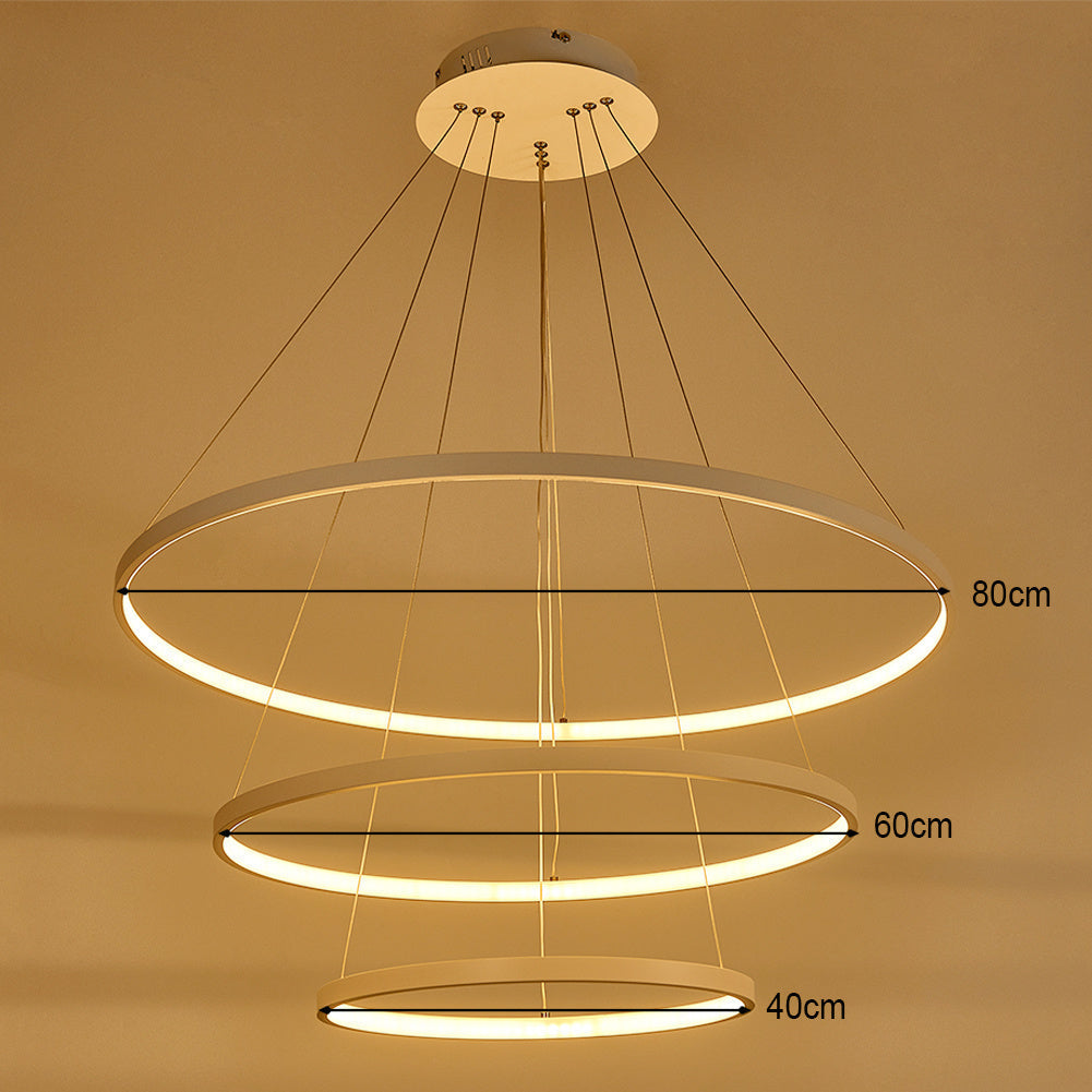 Modern 3 Acrylic Ring Led Pendant