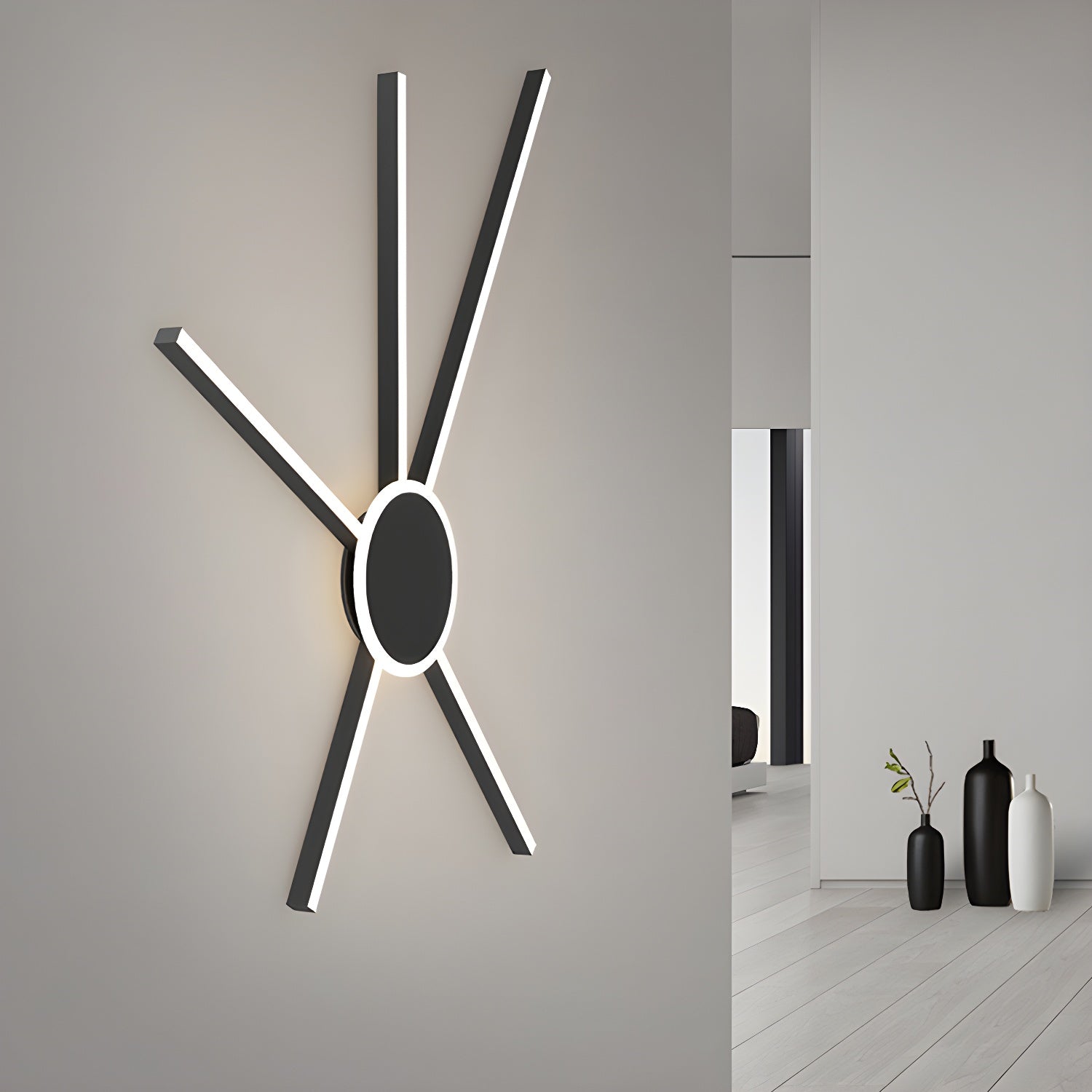 Modern Simple Metal Linear Shape Flush Mount Celing Light