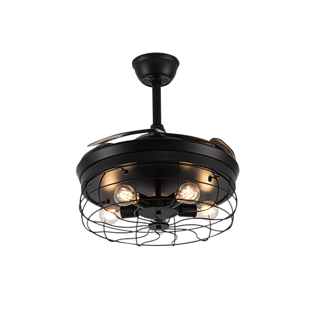 Caged Farmhouse Style Ceiling Fan with Lights