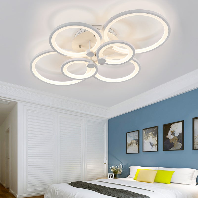 4/6/8 Rings Circle LED Kitchen Ceiling Lights Dimmable/Non-Dimmable