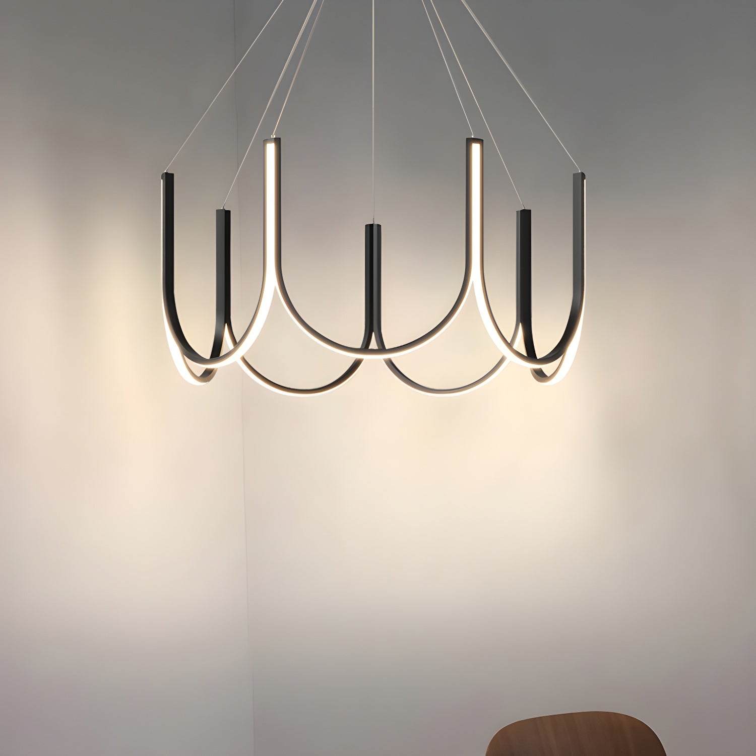 Modern Style Strip Shape LED Pendant for Contemporary Living Spaces