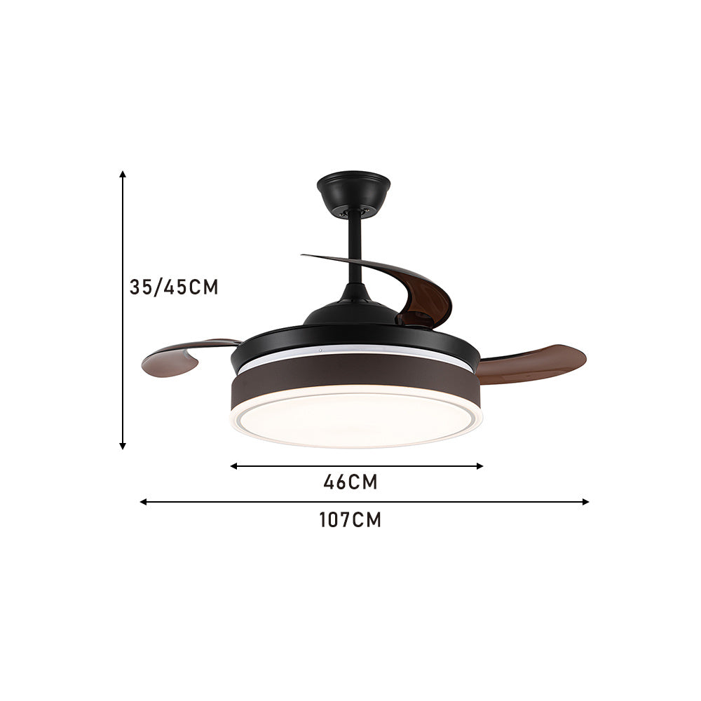 Modern Ceiling Fan with Light and Remote Control